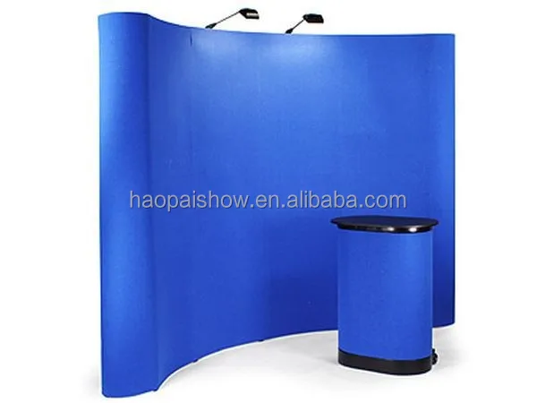 Outdoor trade show display wall, magnetic pop up banner curved backdrop Tension Fabric