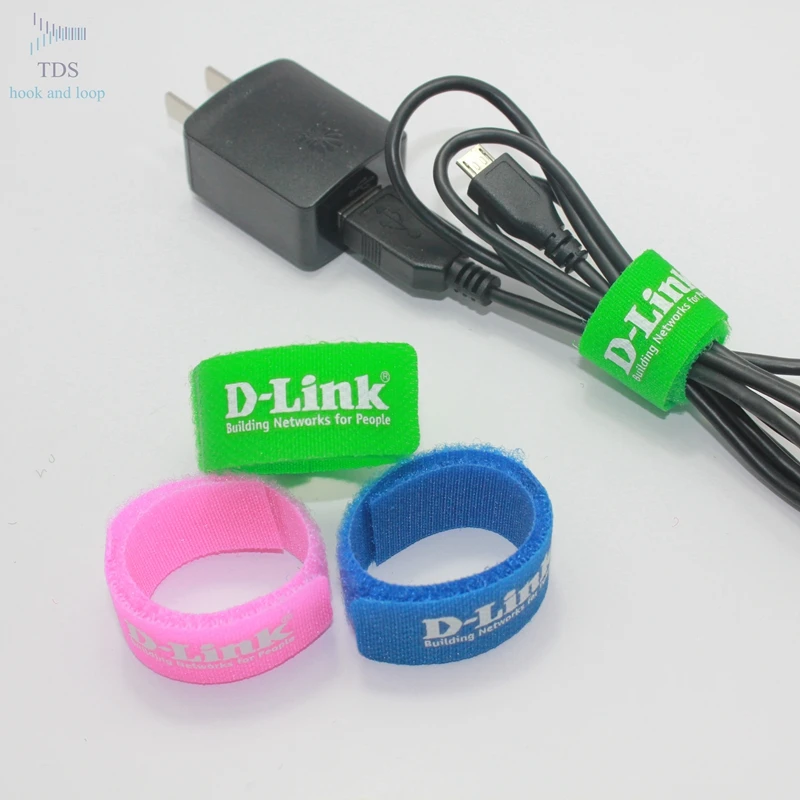 reusable colorful hook and loop cable tie