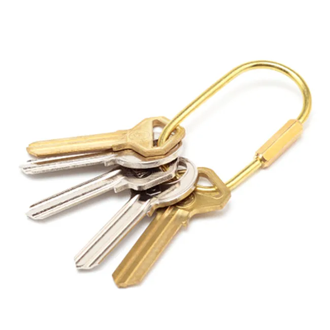 HandCraft Brass Oval Screw Lock Key Chain