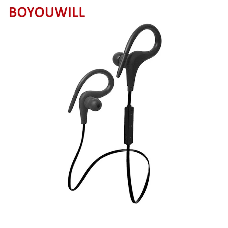 Лучшая цена ушной крючок Спорт беспроводной синий зуб наушники бег