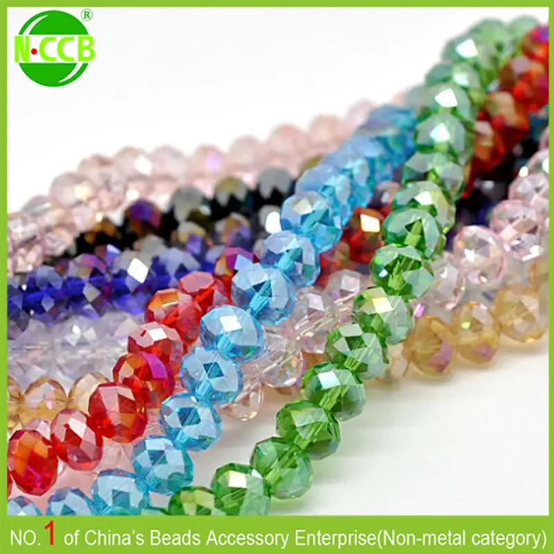 Assorted color DIY jewelry high-end rondelle crystal beads wholesale