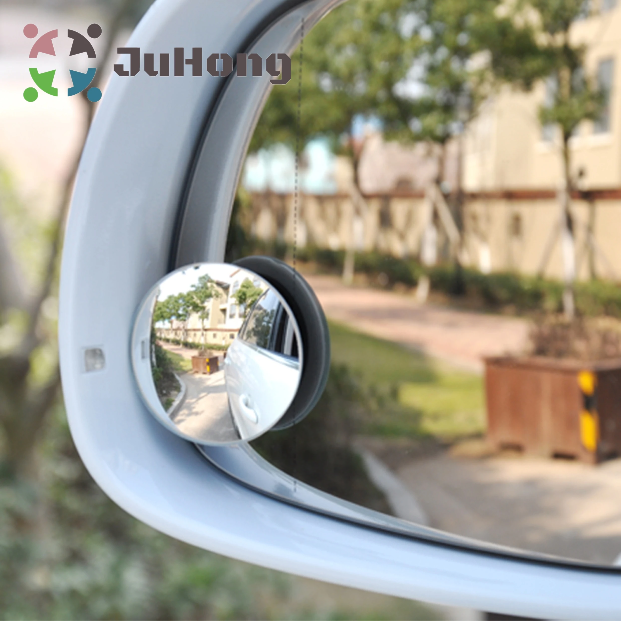 Round Convex Wide Angle Mirror Blind Spot Mirrors Rear View Mirror Assist Fully Adjustable Secure Adhesive Tape Sold by Pair