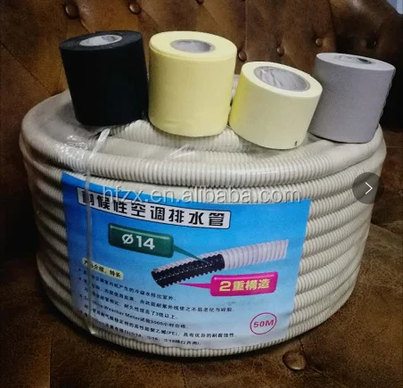 50m/roll PE flexible air conditioner plastic drain pipe