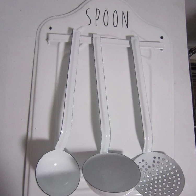Steel Enamel Kitchen Utensil Set Kitchenware