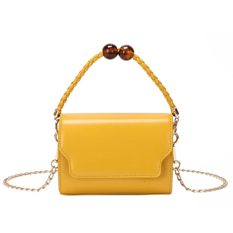 2019 new wave Korean version of the wild texture Messenger bag ins chain bag fashion small square bag