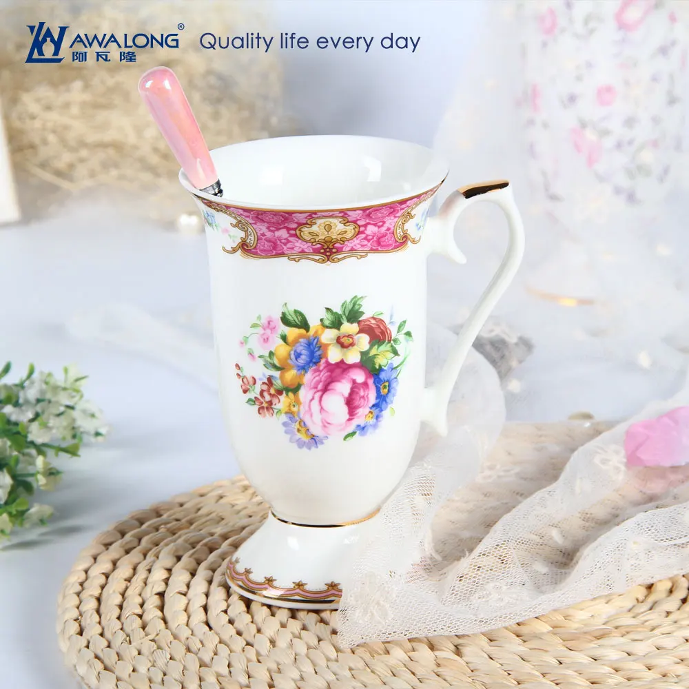 custom made ceramic tea cup / unique fine bone tea mugs / conventional royal tea cup