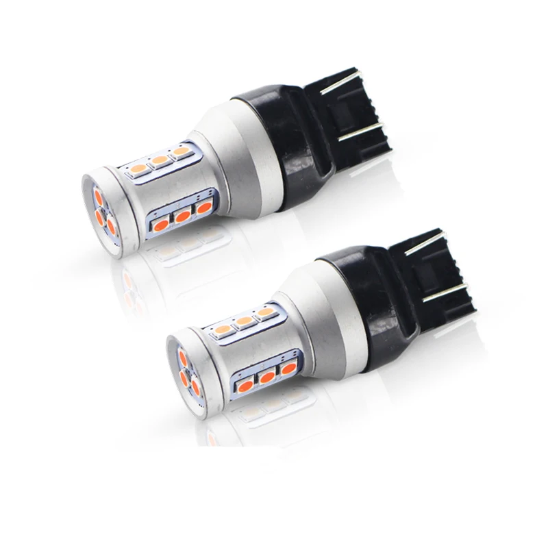 
7443 Strobe Flashing Featured Red 1157 3157 T20 LED Replacement Bulbs For Car Brake Tail Lights 