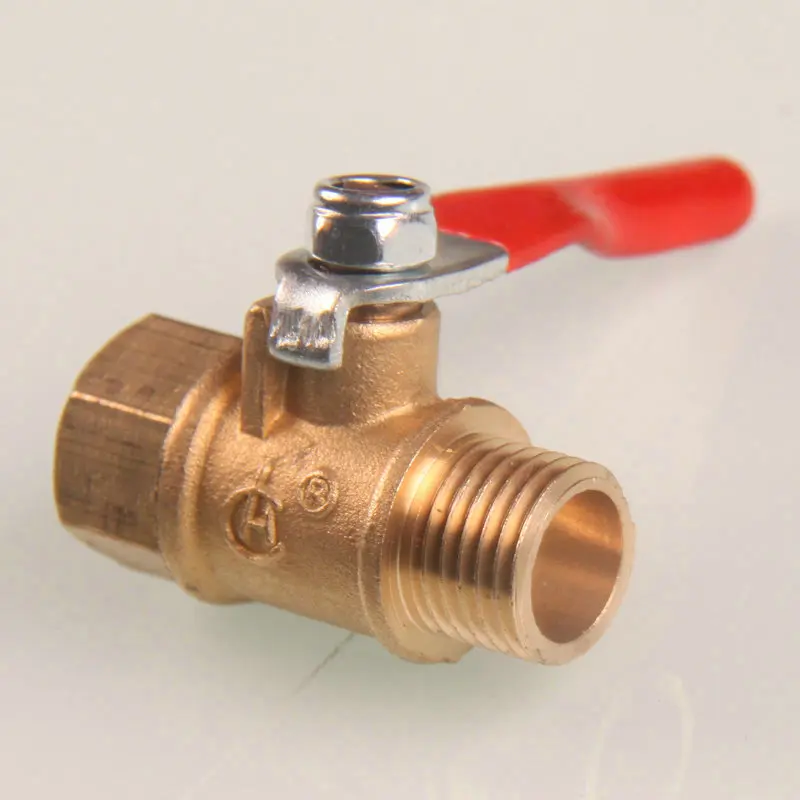 Size 1/4 male female threads Nickle plated brass forged globe valve