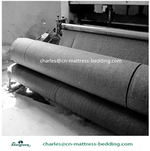 Recycled needle punched felt fabric rolls