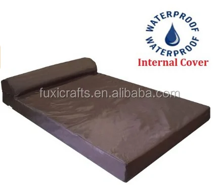 
Premium Extra Large HeadRest Orthopedic Memory Foam Pet Dog Bed with Waterproof Internal Case + Washable External Cover 