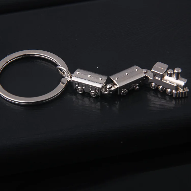 High Quality Promotional Train Design Key Ring Custom Shape Logo Metal Keychain