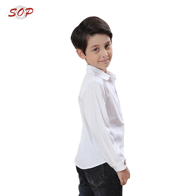 
New design children blouse top boys white shirt for kids 