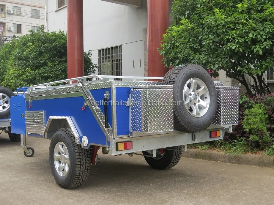 boat rack rear folding mini caravan  camping trailer