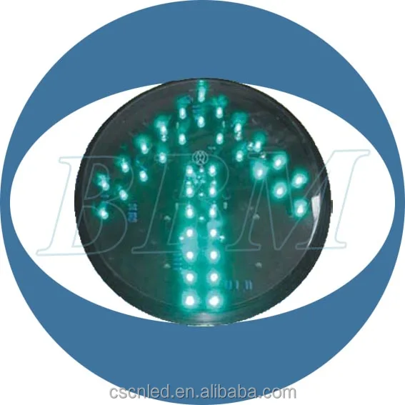 Road crossing arrow led traffic signal lights