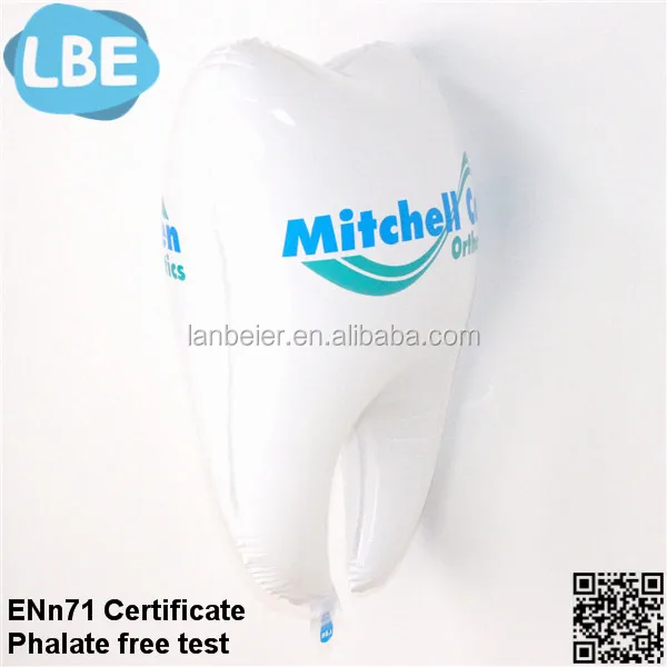 custom mylar balloon shape tooth shape