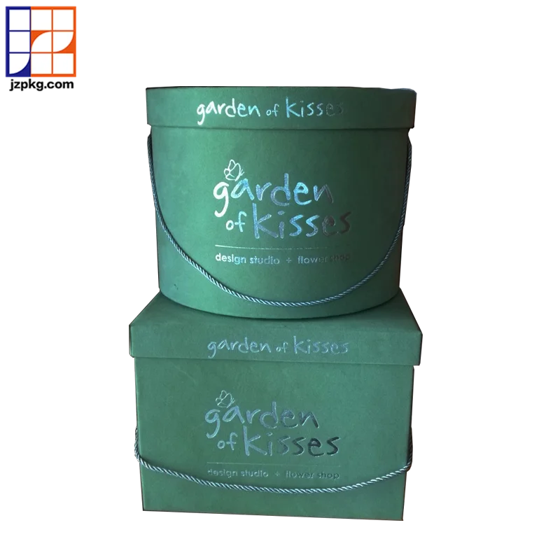 Luxury design round hat flower box for floral packing