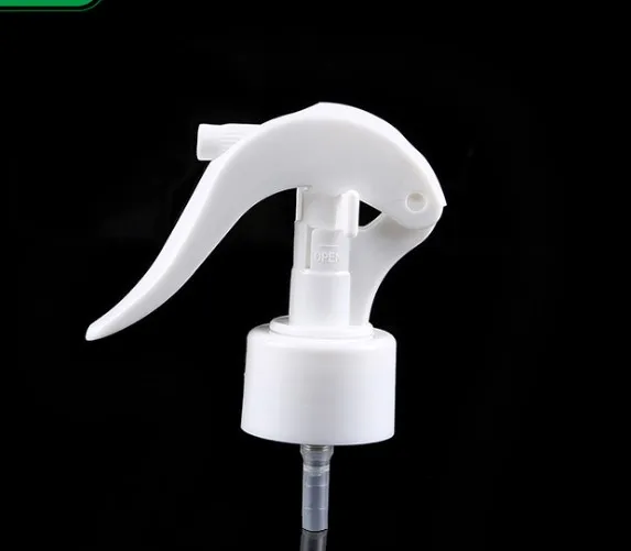 24-410 Black/white/clear  smooth Side Plastic trigger spray head with straw