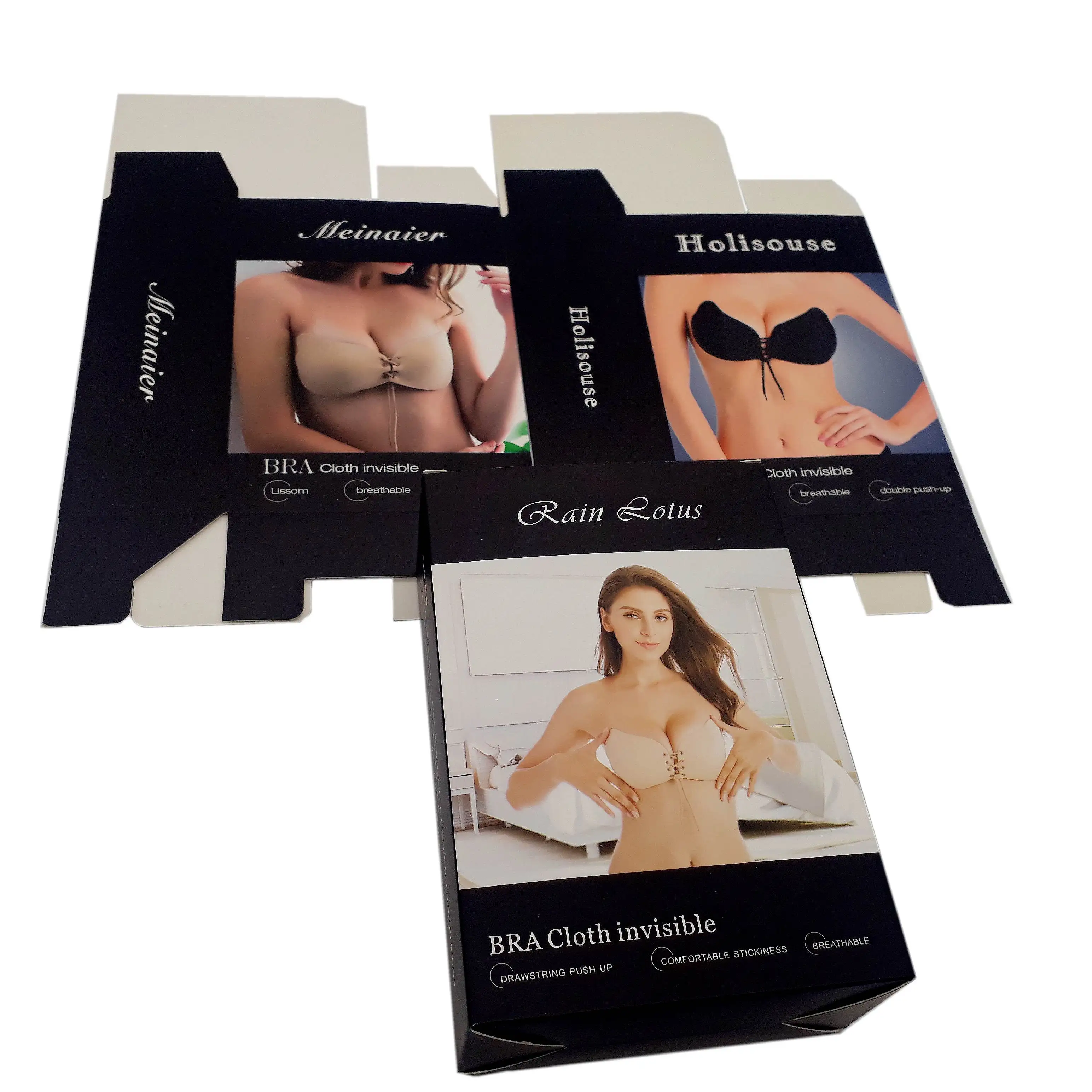manufacturer custom bra brassiere lingerie underwear paper packaging boxes container and instruction manual label tag printing