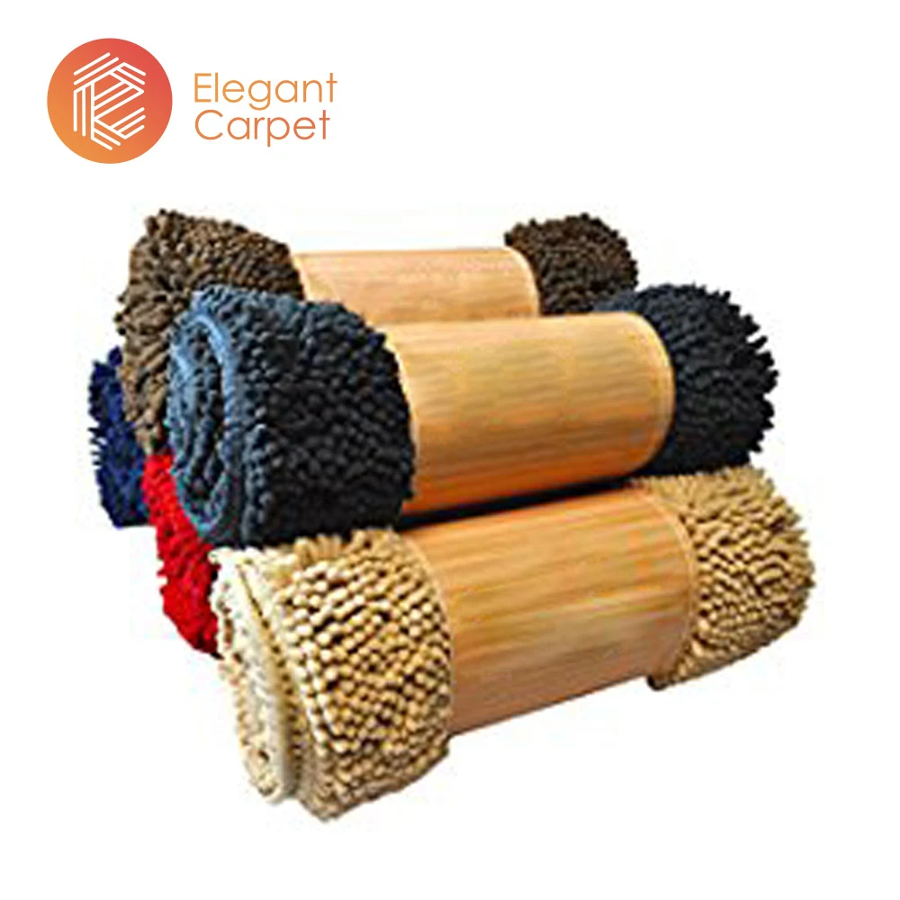 Custom bathroom mat rug  chenile bath mat