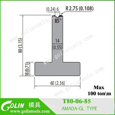 85 градусов T Плашки для AMADA тип машины