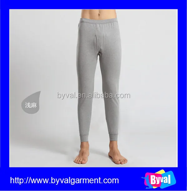 
Men s Warm Knitted Silk Long Johns 180g Cotton Breathable Long Johns 