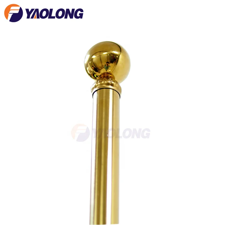 new gold and silver indoor office flag poles and stand