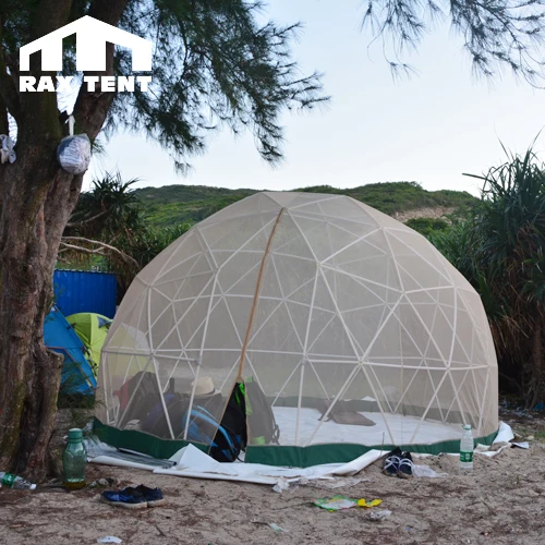 RAX TENT 3.6M small plastic igloo dome house for family resort and glamping with PVC bars and Cover