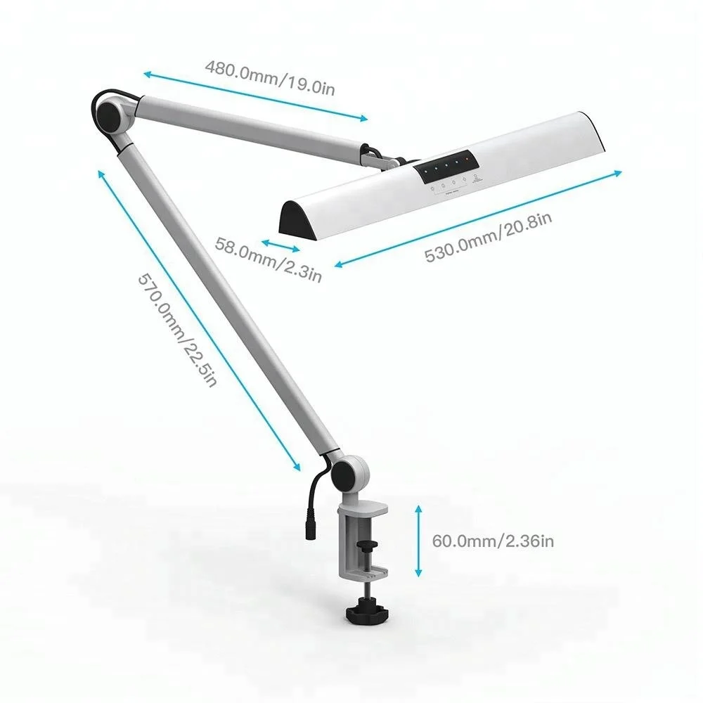 UYLED A509 Dimming Eye-protection High CRI 95 Metal Swing Arm Architect Desk Lamp with Clamp