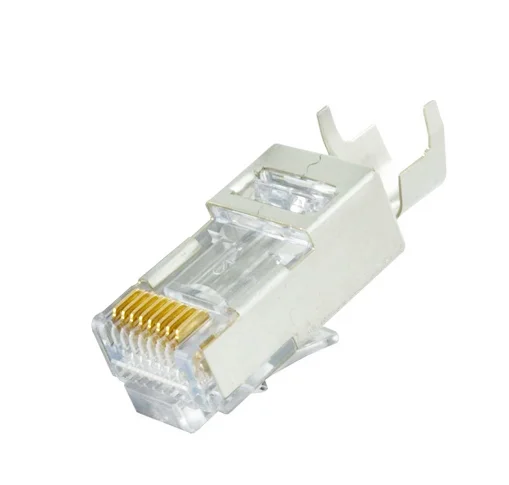 Network Cable Crimp Connector RJ45 Plug Shielded FTP 8P8C Cat6a Cat7 RJ45 Connector