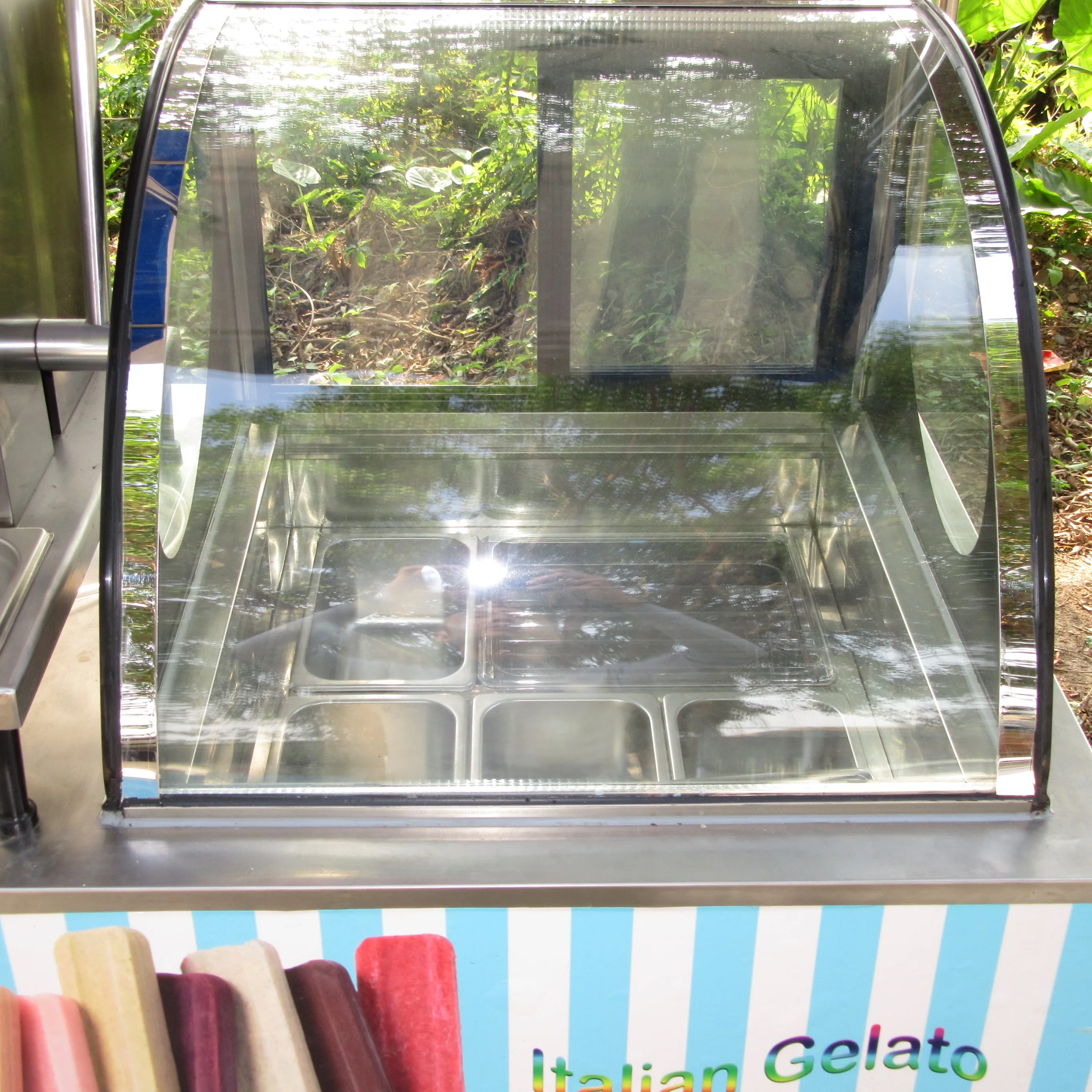 Italian Gelato bike Ice Cream street mobile push Popsicle Cabinet Freezers vending cart for outdoor
