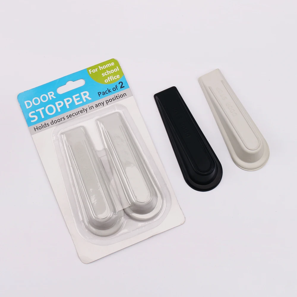 2pcs pack Blister card Classic Rubber Door stop rubber door wedge door stopper