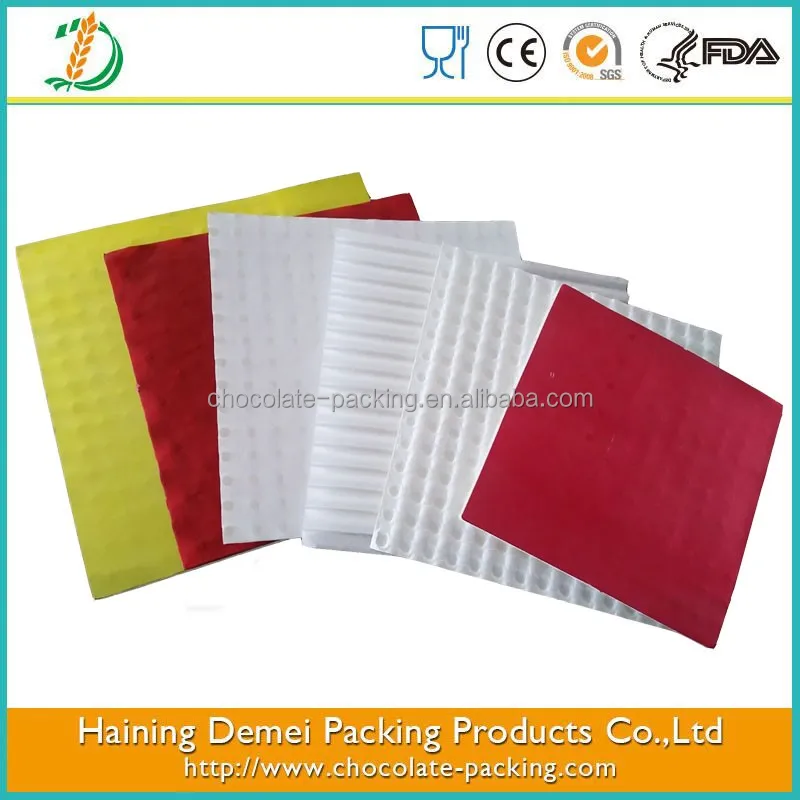 
logo customo printed chocolate paper cushion pad alibaba china supplier paper cushion pad PVC coated wrapping paper top quality 