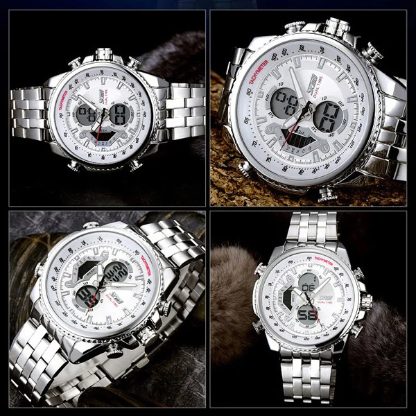 Skmei #0993 french luxury brands stainless steel chain digital wrist watch