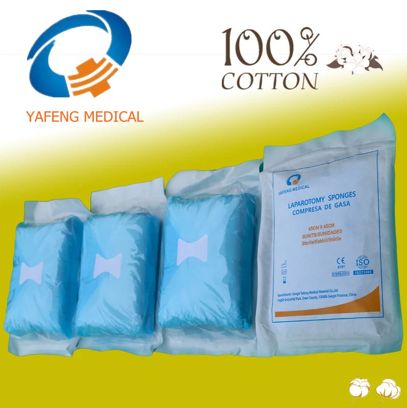 Абсорбирующие Марлевые Губки с синей петлей и рентгеновской лентой, хирургическое полотенце