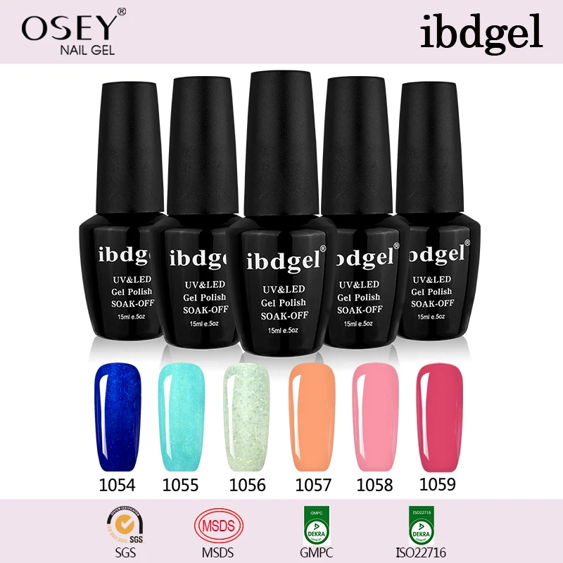 
OSEY ibdgel brand wholesale uv gel polish soak off color gel nail art gel varnish 