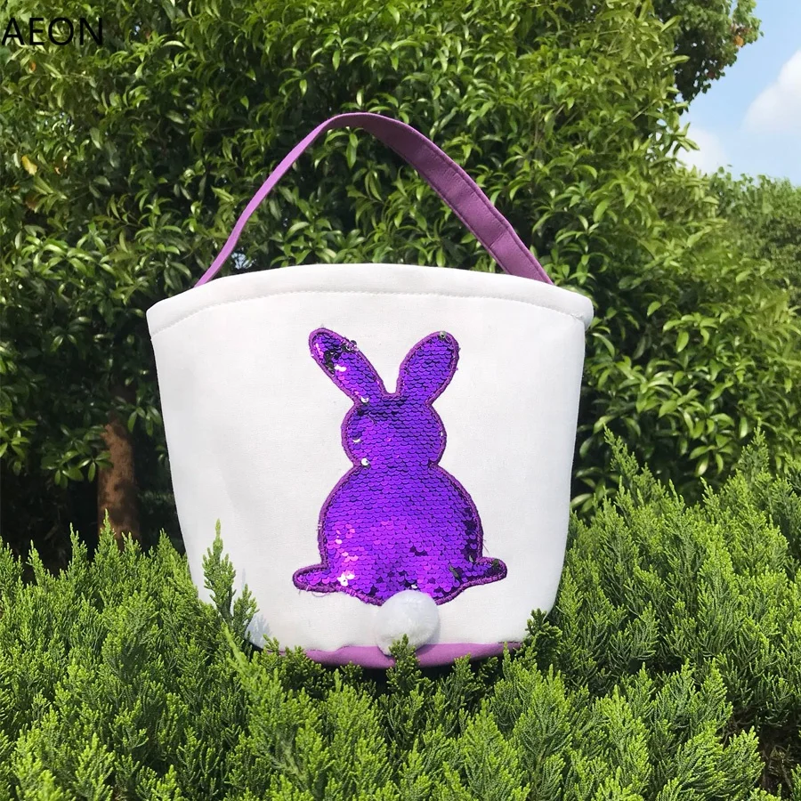 
Easter Gift Bunny tote Bag Easter basket with handle Easter decoration toys 