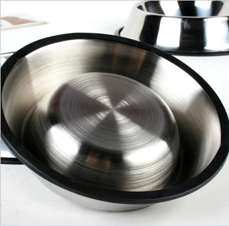 
Stainless steel dog food and water bowl large/small breed bowl non slip pet bowl large/small size 