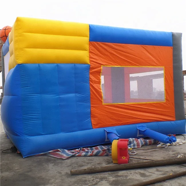 Customized commercial inflatable castle bouncer sport theme combo slide inflatable jumping house with slides for sale