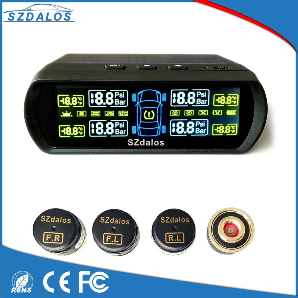 Цифровой номер предупреждение солнечной энергии датчик контроля давления в шинах tpms 433.92 мГц