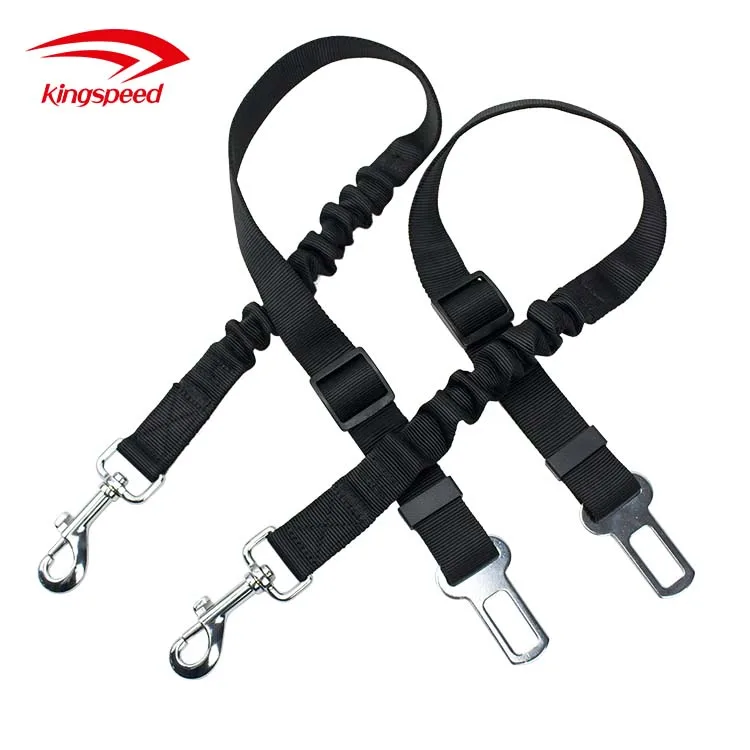 Amazon Hot Sale Adjustable Pet Dog Cat Car Seat Belt Safety Seatbelt Leash with Elastic Buffer Bungee