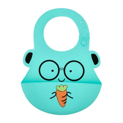 Silicone rice pocket waterproof children disposable wash pocket baby silicone mouthpiece bib
