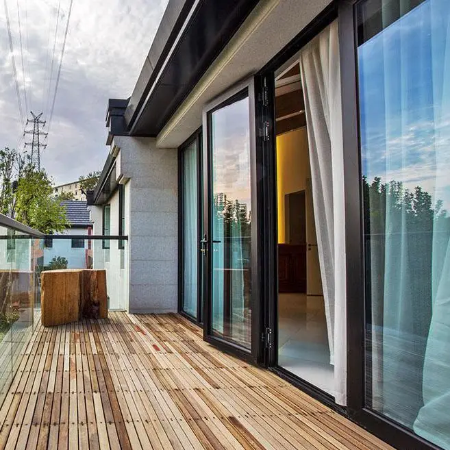 Floor-to-ceiling balcony clear full tempered glass windows and doors