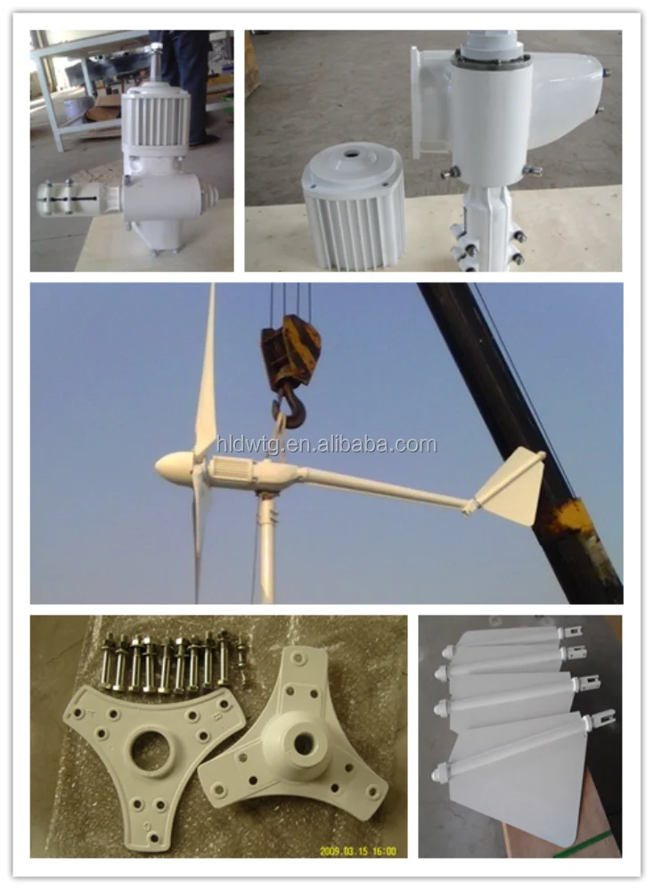 Residential micro wind turbine generator 1kw with 24v off grid system kit