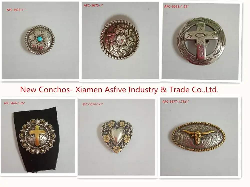 antique conchos buckles with rope