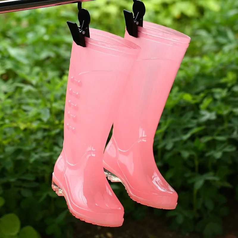 Women Candy Color Rain Boots England Light knee High Rain Boots Women