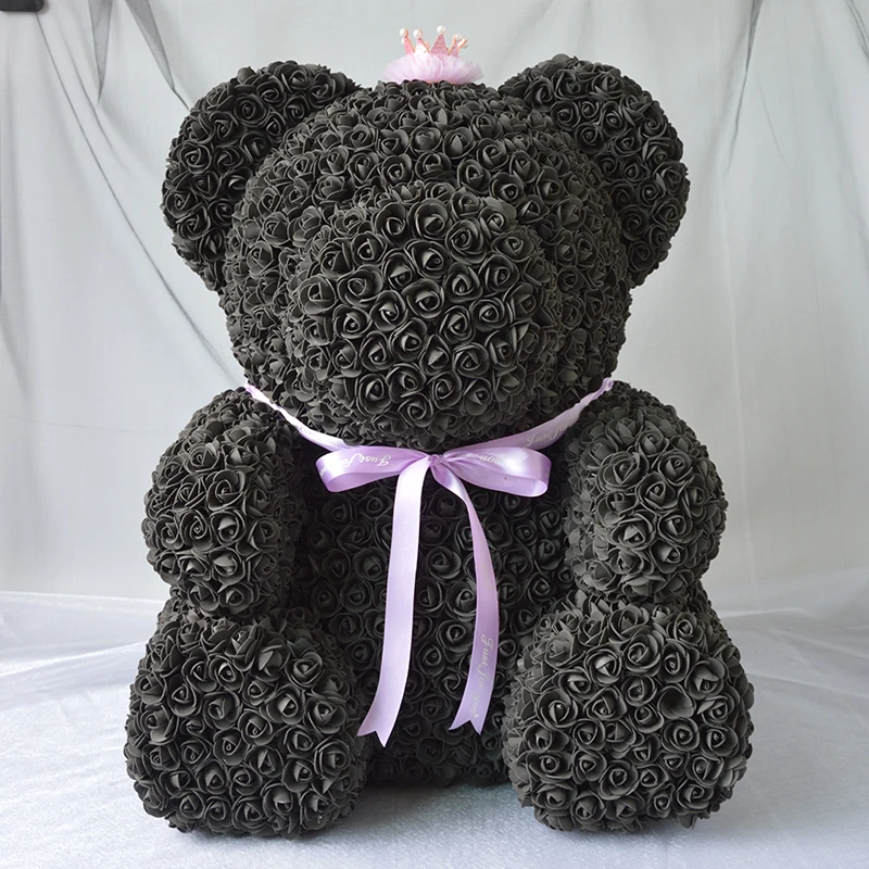 The cheapest Christmas lovely flower teddy bear from rose for best wishes gift wholesale