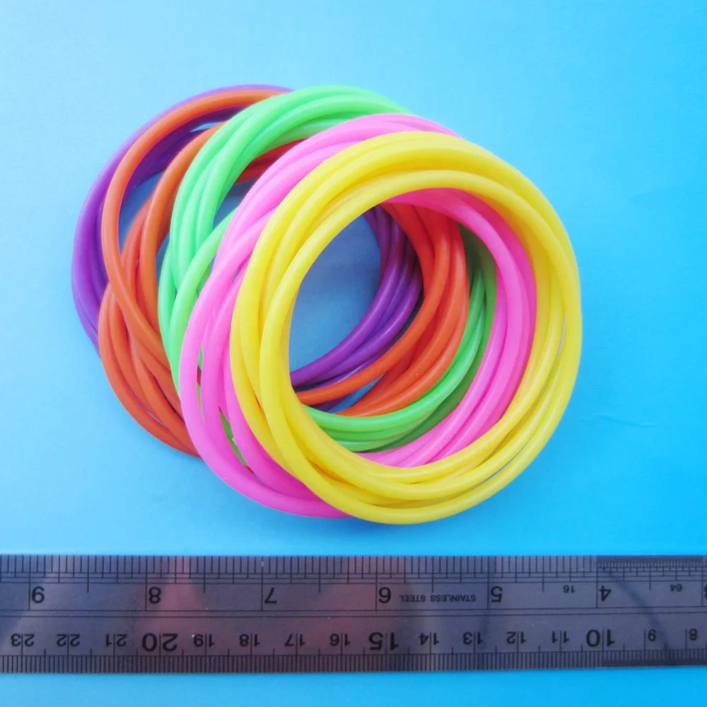 Wholesale friendship flexible style cheap thin o ring silicone high elastic bracelet band