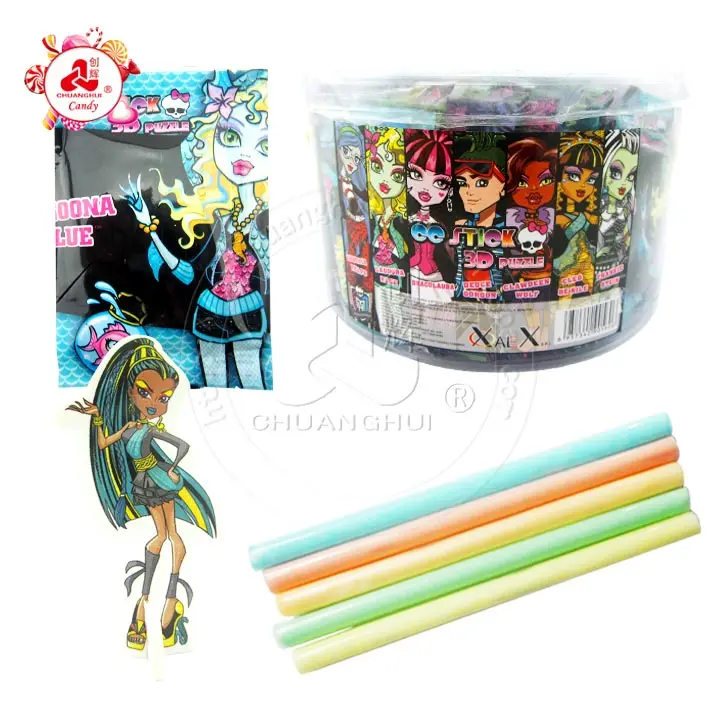 Hot Sale In Bolivia 10g Puzzle CC stick Candy/ With 3D Puzzle