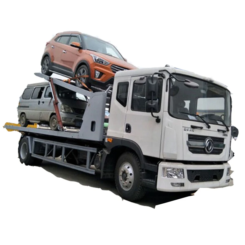 Double deck 6t  tow truck for sale right hand wrecker tow trucks tray 5 ton tow truck amp wrecker for 3 car