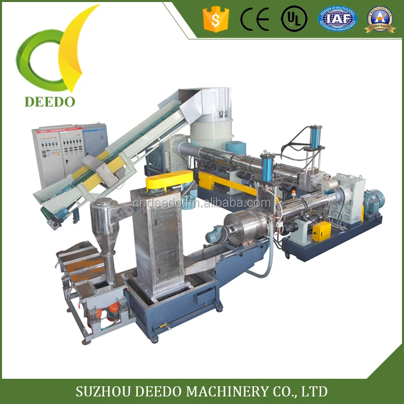 Пластиковые PP PE пэт гранулирования машина, экструдер